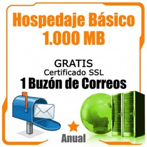 Hospedaje Básico 1000 MB + 1 Email