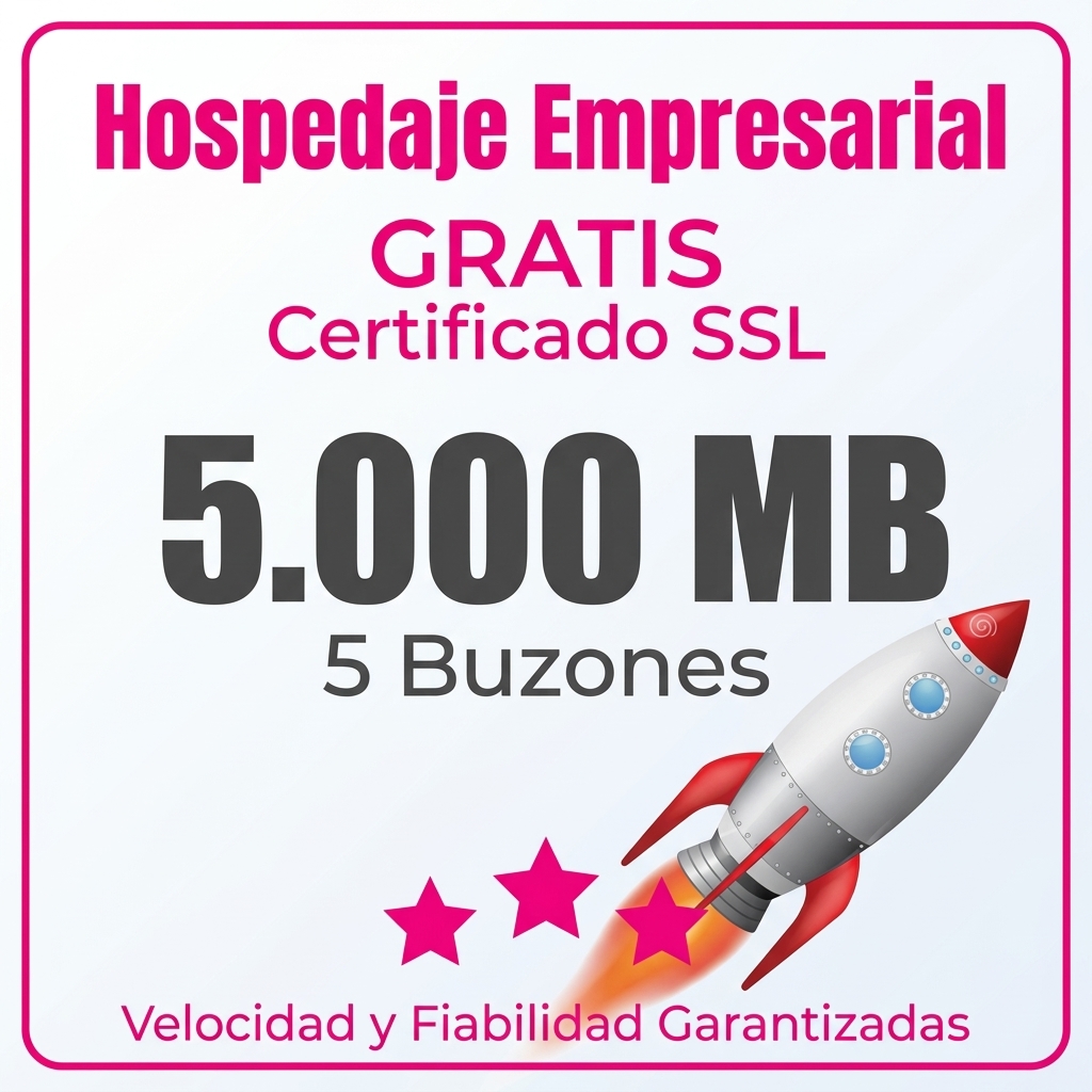 Hospedaje Empresarial 5000 MB + 5 Emails